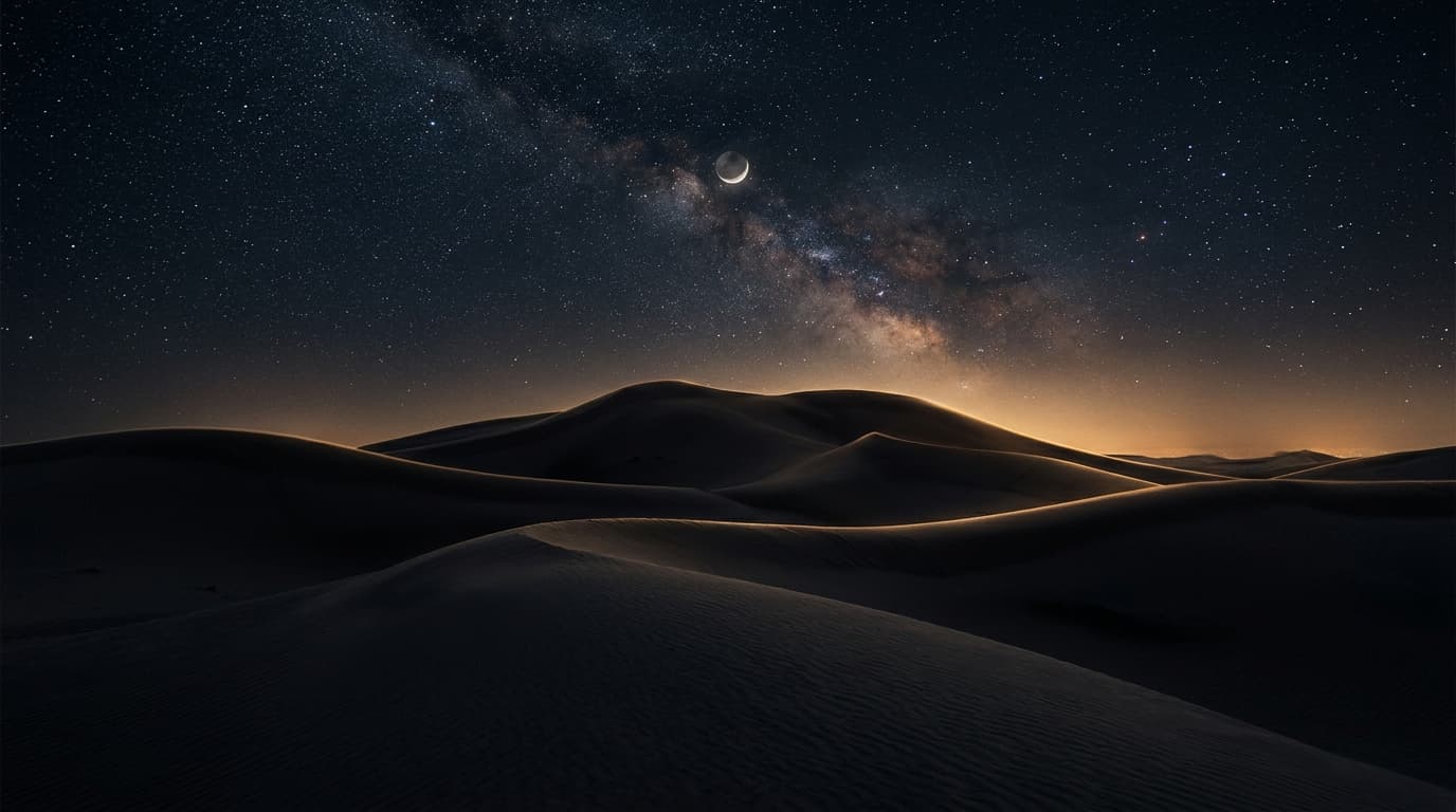 Dubai desert twilight landscape